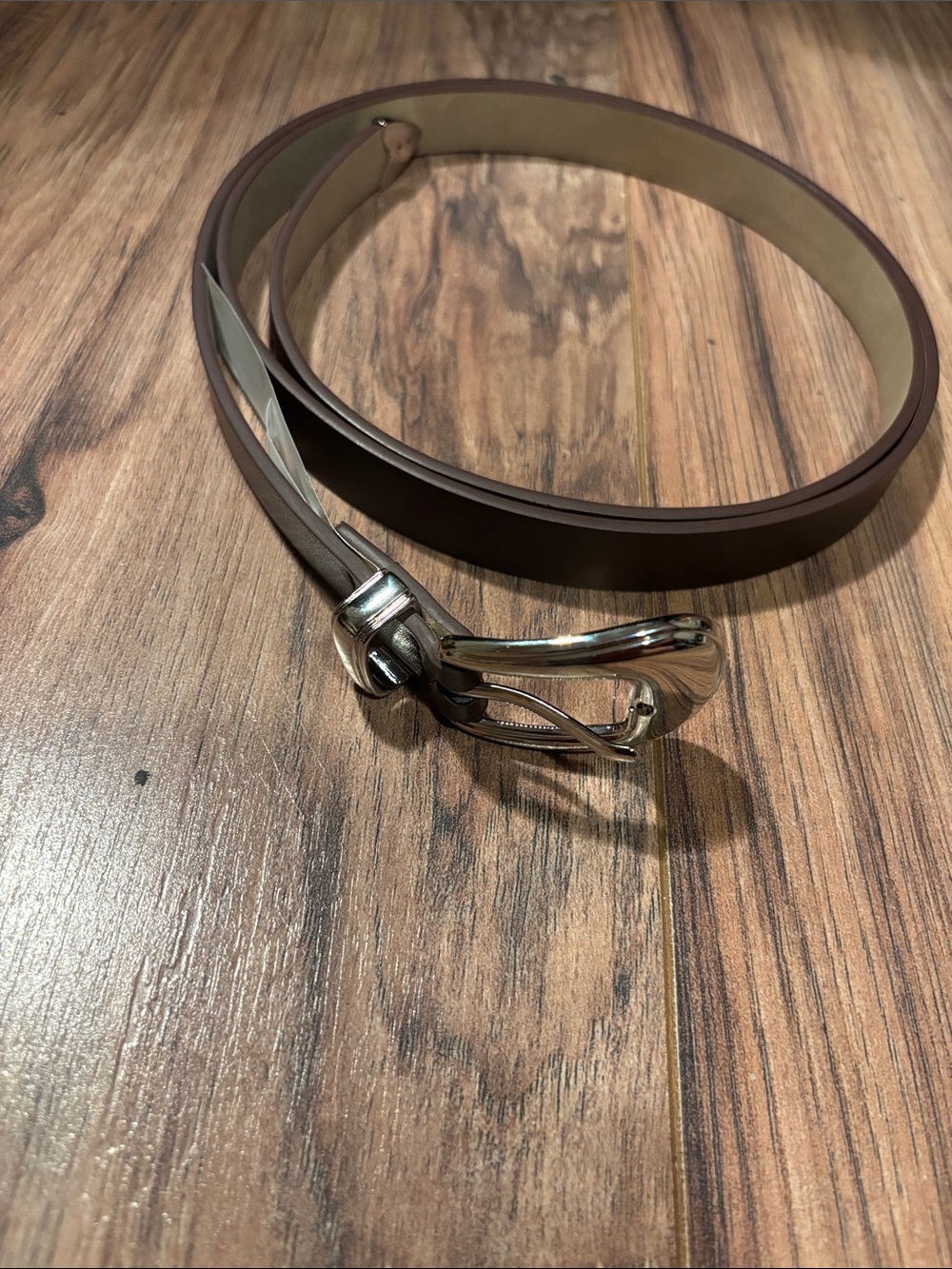 No Boundaries Brown Belt with Silver Buckle